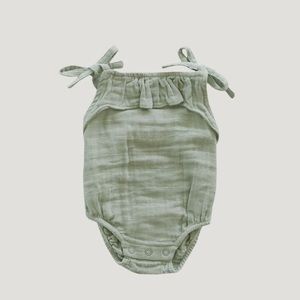 Jamie Kay Muslin Luna Romper Sage Green
